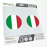 hauptsachebeklebt KIWISTAR - 2X Kennzeichenaufkleber - Italien - Kennzeichen Aufkleber Sticker Nummernschild Land Country Nation