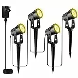 Totofac Gartenbeleuchtung LED,COB im Freien IP65 Wasserdichter Gartenleuchte, Warmweiß 3000K Gartenstrahler mit Erdspieß,Dekorative Gartenlampe Beleuchtung für Außen Garten Rasen (4-2)