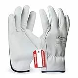 Gebol Driver, 1 Paar Arbeitshandschuhe für Herren aus 1,1 mm dickem Premium-Rindsvollleder, Handschuhe für Bau, Garten & grobe Arbeiten, XL (Gr. 10)