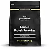 Protein Works Loaded Protein Pancakes | Banane-Schoko-Chip | Proteinreiches Frühstück | Zuckerarmer Snack | schnell & einfach herzustellen | 500g