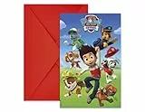 Procos,81370,PR89441 AA8Einladungen inPaw Patrol Umschlag,einsatzbereit, 6 Stück