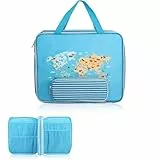 Taladad Tasche für TipToi Bücher Plus Tiptoi Stift,Kabel und Zubehör,Platz für bis zu 5-10 Starterset Buch für TipToi Schutzhüllen-Organizer, Kinder Tablet und Edurino Figuren (Blau)