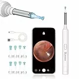 Ohrenschmalz Entferner Otoskop, VITCOCO WiFi Ohrenreiniger Kamera 5MP HD Ohr Kamera IP67 wasserdicht Ohrenspiegel 3.5mm Linse Ohr Endoskop mit 6 LEDs für iPhone, iPad und Android-Smartphones(Weiß)