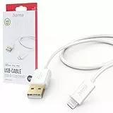 Hama Ladekabel USB A auf Lightning (iPhone Ladekabel, Lightning Kabel, iPhone 14 13 12 11 Pro Max Plus mini SE XS Max XR X 8 7, iPad Pro Air mini, iPod, MFI zertifiziert, vergoldet, 1,5m) weiß