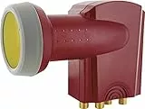 SCHWAIGER SPS6918R531 Quattro-LNB Feedaufnahme: 40mm, Ziegel-Rot
