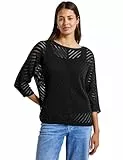 STREET ONE Damen 3015452 Strukturpullover, Black, 40