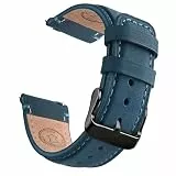 Wristitani Lederarmband 20mm 22mm, Echtes Leder Uhrenarmband für Männer, Schnellverschluss Vintage Armband Geeignet für klassische Quarz Mechanische Uhren Smartwatches
