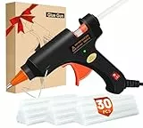 Feuerfest Heißklebepistole mit 30 pcs Klebestick 7mm*130mm Heißklebesticks, Klebepistole für DIY Kleine Handwerk und schnelle Reparaturen in Haus & Büro, Crenova 20W Klein Klebepistolen