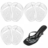 3 Paar Transparent und Rutschfest Flip-Flop-Einlagen,Komfort Zehenschutz Flip Flop,Selbstklebendes Zehentrenner-Sandaleneinlagen Kissen für Flips-Flops
