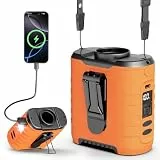 6-in-1 Taillen Clip Ventilator, Ventilator Akku 10000 mAh,5 eschwindigkeitsstufen, 8–42h Laufzeit USB Wiederaufladbar, für Baustelle, Outdoor, Wandern, Arbeiten im Sommer mit COB-Licht & Powerbank