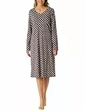 Schiesser Damen Langarm weiche Baumwolle Bigshirt mit Taschen-Nightwear Nachthemd, Graphit_181985, 44