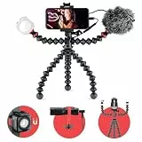 Joby GorillaPod Mobile Vlogging Kit (Smartphone Rig, Micro Wavo Mobile, Mini LED Beamo) Flexibles Stativ, Telefonhalterung, Mikrofon, Licht, Recorder/IRL/Youtuber/Content-Creator
