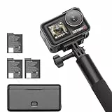 DJI Osmo Action 5 Pro Adventure Combo, Action Cam 4K mit 1/1.3' Sensor, 12 Std. verlängerte Akkulaufzeit mit 3 Akkus, Stabilisierung, Zwei OLED Touchscreens, Unterwasserkamera für Sport, Vlog