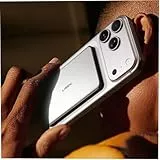 LISEN Ultradünner Qi2 MagSafe Akku, 5000 mAh, kabellose Karte, schlank, iPhone 17 Air, magnetische Powerbank für iPhone 17–12, Eisgrau