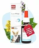 PHA AugenPflege Hund & Katze - Augentropfen zur sanften Reinigung & Pflege empfindlicher Augen, gegen Tränenflecken, Verkrustungen, Kratzen & Reizungen, Augenreiniger, Alternative zu Augensalbe