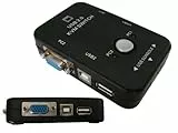 KALEA-INFORMATIQUE KVM-Sharing-Gehäuse AUTOMATISCHER Switch für 2 PCs mit VGA und USB.
