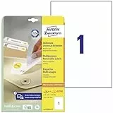 AVERY Zweckform L4735REV-25 Universal Etiketten (25 plus 5 Klebeetiketten extra, 210x297mm auf A4, wieder rückstandsfrei ablösbar/abziehbar, bedruckbar, selbstklebende Aufkleber) 30 Blatt, weiß