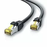 CSL - 3m CAT 7 Netzwerkkabel - Lan Kabel für 10 Gigabit High Speed Internetkabel, Hochgeschwindigkeits Ethernet Kabel, S FTP PIMF, 10 Gbps Cat.7 RJ45 - Switch Router Modem PC - 3 Meter Schwarz