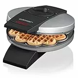 Cloer 1629 Waffeleisen für klassische Herzwaffeln, 930 W, Waffelgröße 15,5 cm, stufenlos wählbarer Bräunungsgrad, Metall, Silber