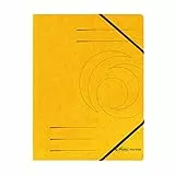 Herlitz Eckspannmappe Quality, A4, Karton, gelb, 5 Stück