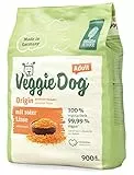 Green Petfood VeggieDog Origin (5 x 900 g), vegetarisches Hundefutter mit roter Linse und glutenfreie Rezeptur, nachhaltiges Trockenfutter für ausgewachsene Hunde, auch als Hundeleckerli geeignet