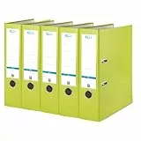 ELBA Ordner A4 smart Pro, 8 cm breit, Kunststoff außen, hellgrün, 5 Stück