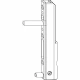 Maco Ecklagerband PVC universal für Kunststofffenster, mit ø 5mm Tragezapfen L 23mm, 120kg, Stahl verzinkt titanfärbig