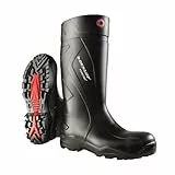 Dunlop Protective Footwear, C762041, Purofort+ Full Safety, Schwarz/Rot, Größe 44 EU