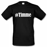 T-Shirt #Timme Größe XL Farbe Schwarz Druck Weiss