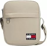 Tommy Jeans Herren Crossbody Bag Tasche Daily Ripstop Reporter mit Außentasche, Beige (Stone), Einheitsgröße