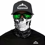 Bergmannswald® Multifunktionstuch nahtlos (Tech Fibre Totenkopf, 1er Pack)