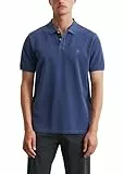 Marc O'Polo Herren Kurzarm-Poloshirt aus Bio-Baumwolle klassisch, Blau (Iris Ink), M
