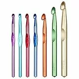 Coopay Häkelnadeln Große Größen 6,5 mm, 7,0 mm, 8,0 mm, 9,0 mm, 10 mm Größere 12 mm 15 mm, Chunky Häkelnadeln Riesenhaken für Dicke Wolle Große Metallhaken für Taschen Teppiche Bulky Garn Project