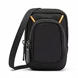 Amazon Basics Mittlere Kompakte Digitalkameratasche mit interner Polsterung für Kameras mit den Maßen 10,2 x 6,1 x 2,5 cm, Extra-Klein, Einfarbig, Schwarz