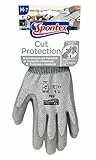 Spontex Cut Protection Arbeitshandschuhe mit hohem Schnittschutz, nach EN 388, aus nahtlosem PEHD-Gewebe, Größe M, 1 Paar