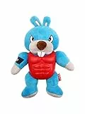 GiGwi I'm Hero TPR Armor Rabbit Plüsch Hundespielzeug mit Quietscher für Harte Kauer, Blau