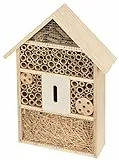 Kerbl Pet Insektenschutzhaus, Insektenhaus, Insektenhotel, Natur, 27,5x9x39,5cm, Holz, Grabwespen, Wildbienen, Ameisen, Käfer, Nist- und Überwinterungshilfe