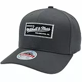 Mitchell & Ness Classic Red Raised Rubber Logo Snapback Baseballkappe Cap, Charcoal