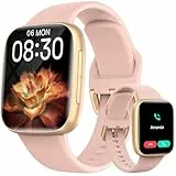 Smartwatch Herren Damen, 1,85'-AMOLED-Bildschirm Smartwatch mit Telefonfunktion, 100+ Sportmodi, Fitness Tracker, Pulsmesser, Schlafmonitor, Schrittzähler, 3ATM wasserdicht Sportuhr für Android & iOS