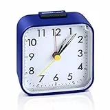 VFANDV Wecker Analog Ohne Ticken, Quarzwecker mit Lauter Alarm Nachtlicht Schlummerfunktion Batteriebetrieben Leise Wecker Tragbarer Reisewecker Wecker für Schlafzimmer Wohnbereich Büro