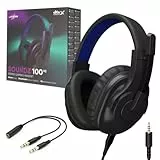 uRage Gaming-Headset SoundZ 100 V2, kabelgebundene Multi-Plattform Kopfhörer für PS4/PS5/PC/Xbox/Laptop/Smartphone, Over-Ear, in schwarz