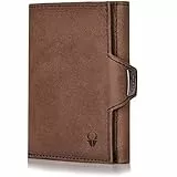 DONBOLSO NextGen Slim Leder Portemonnaie Herren mit Münzfach und RFID Schutz - Portmonee Herren Slim für Karten und Bargeld - Kompakte Geldbörse, Kartenhülle - Braun Vintage, 9 x 7,1 x 2 cm