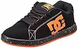 DC Shoes Herren Gaveler-Leather Shoes Sneaker, Schwarz/Orange, 43 EU