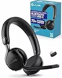 JLab Go Work 3 Bluetooth Headset mit Mikrofon - 70+ h Akkulaufzeit, USB-C Dongle, Geräuschunterdrückung, Multipoint Business Headset für Büro, Laptop & PC, On-Ear Kopfhörer kabellos