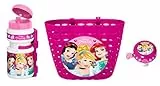 STAMP - KORB + TRINKFLASCHE + KLINGEL - PRINCESS DISNEY, Rosa