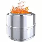 FIRCPIT Rauchfreie Feuerstelle, 304 Edelstahl, Outdoor-Feuerstelle, rauchfreie Feuerstelle für draußen, mit Tragetasche für Camping, Hinterhof, Feuerstelle, Holzofen, 50,8 cm