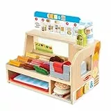 Melissa & Doug Sandwich Shop - 52-teiliges Rollenspielset aus Holz und Filz zum Herstellen und Verkaufen von Spiellebensmitteln, für Kinder ab 3 Jahren - FSC zertifizierte