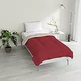 Italian Bed Linen Zweifarbiges Bettdecke SOGNI E CAPRICCI, Bordeaux/Creme, 200x200cm