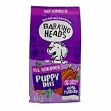 Barking Heads Dry Dog Food for Puppies - Puppy Days - 100% Natural Chicken and Salmon, Grain-Free with No Artificial Flavours, Good for Strong Teeth and Bones, 6 kg