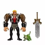 Masters of the Universe MOTU Savage Eternia He-Man Actionfigur - Bewegliche Gelenke und Angriffsfunktion mit Federmechanismus, tolles Geschenk für Fans ab 4 Jahren, HLF51